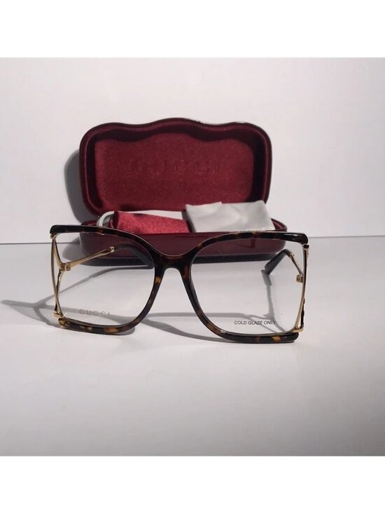 New Authentic Gucci GG0592O 002 Tortoise Square Frame Glasses main image 7